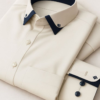 Men’s Ivory Contrast Collar Formal Suit